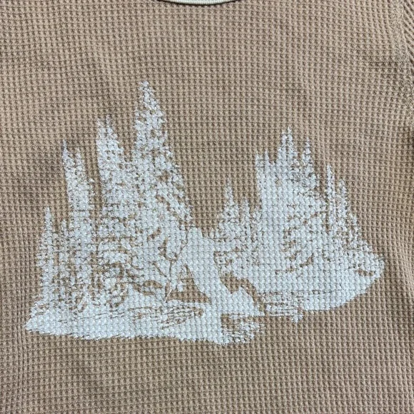 American Eagle Outfitters Tan Waffle Knit - Picture 2 of 4